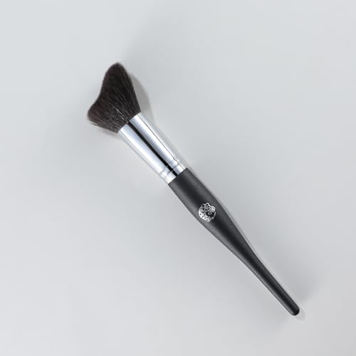 ENERGY Contour Brush Professional Makeup Brush for Foundation Blush Bronzer Contour and Setting Powder Blending Soft Dense Natural Goat Hair Curved Kabuki Brush M412