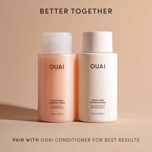 OUAI Thick Hair Shampoo - Hydrating Shea Butter for Frizzy Hair