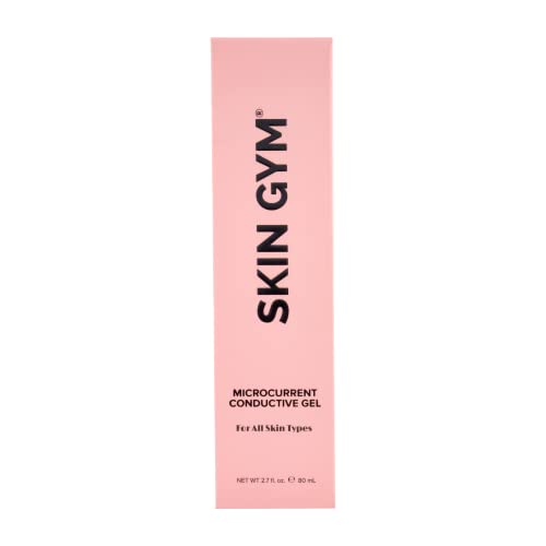 Skin Gym Microcurrent Gel for Face - Conductive Gel for Microcurrent Wand to Hydrates & Nourishes Skin, For All Skin Types, Microcurrent Conductive Gel for Face & Body for Microcurrent Devices, 2.7 oz