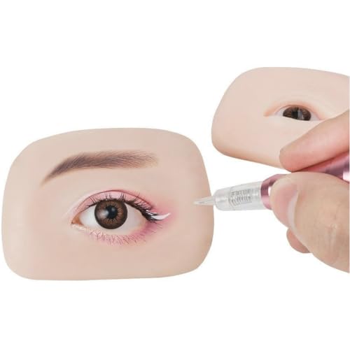 3D Silicone Fake Eyes Practice Board for Microblading & Lash Extensions