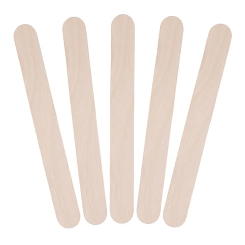 200pcs Wooden Craft Sticks 5.91 Inch Long Natural Wood Popsicle Ice Cream Sticks for DIY Wood Crafts, Jumbo Sticks£¬Hair Removal and Waxing Supplies,Home Art Projects
