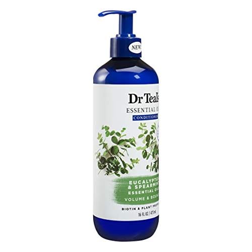 Dr Teal's Eucalyptus Spearmint Volume Bounce Essential Oil Conditioner Sulfate Free, 16 Fl Oz