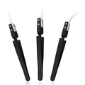 Precision Tweezers Reverse Ceramic Tweezers 3 PCS Electronic Tweezers, Soldering Hot Tweezers Self Locking Tweezers with Ceramic Tips-UY3