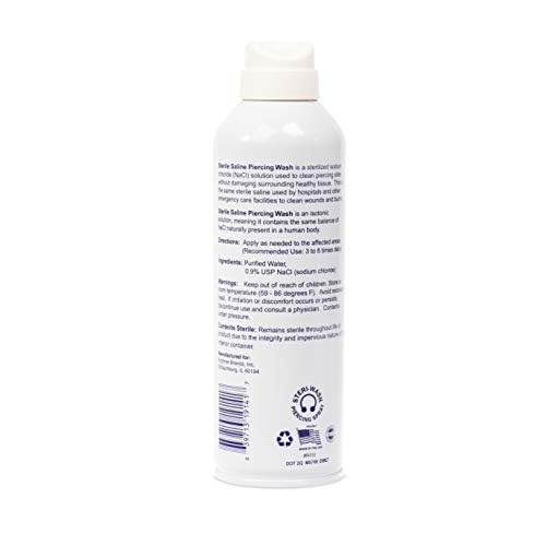 Aftercare Piercing Spray 8 Oz - Vegan Sterilized Solution