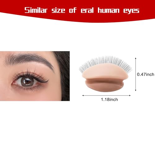 6 Pairs Mannequin Eyelids Double-Layer Lashes Eyelash Extensions Practice