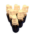 Snoot! Amber Glass 30ml (1oz) Bottle with Oral/Throat/Ear Sprayers for Colloidal Silver and Essential Oil - Empty 6-Pack