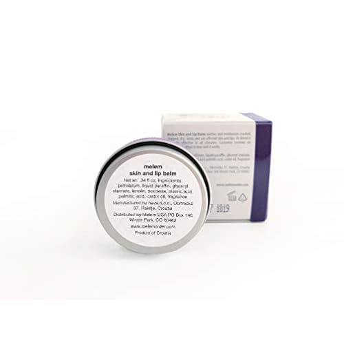 Melem Skin and Lip Balm with Lanolin, Moisturizes Dry, Chapped and Cracked Skin and Lips, 6 Mini Tins (each .34 oz.)