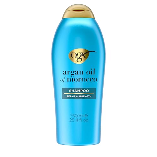 OGX Renewing Argan Oil Shampoo - Damage Repair for Dry Hair, 25.4 fl oz