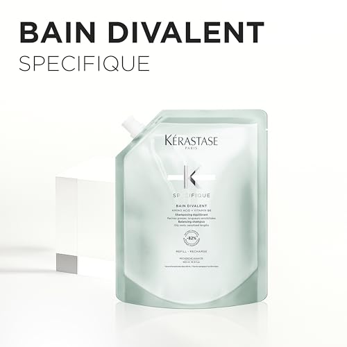 Kerastase Specifique Balancing Shampoo For Oily Scalp & Hair - Cleanses Oil From Roots and Hydrates Dry Hair Ends