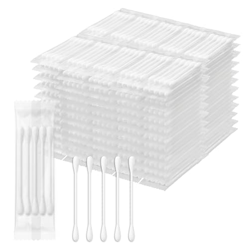 Kocpudu Bulk Cotton Swabs Pack of 200 with Double Headed Paper Handles