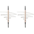 SHEGLAM Insta-Fill Eyebrow Pencil Long Lasting Non-Sticky Sweatproof Matte Eye Brow Pen Makeup - Ash Brown (Pack of 2)