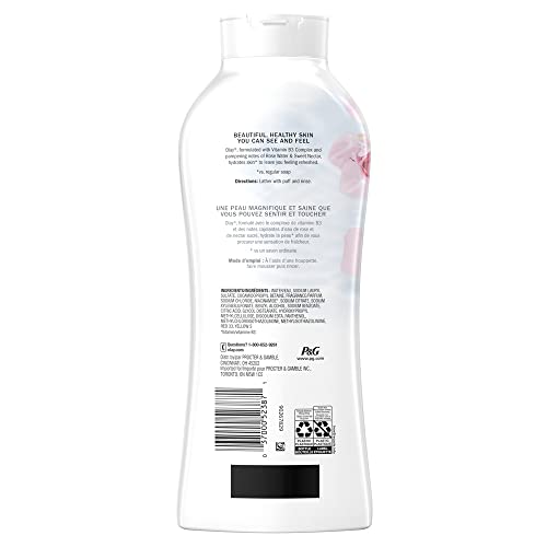 Olay Fresh Outlast Rose Water & Sweet Nectar Body Wash, 22 Fl oz, 5.732 Lb