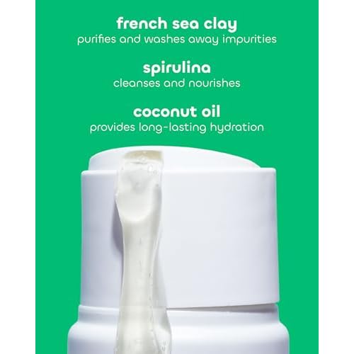 Seaweed Bath Co. Detox Body Wash - Rosemary Mint - Hydrating Foaming Cleanser with Refreshing Natural Ingredients - Vegan, Paraben and Sulfate Free Shower Gel for Women and Men - 12 oz