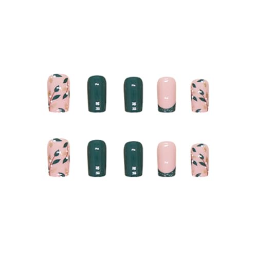 SINHOT Coffin Press on Nails Medium Ballerina Fake Nails Glossy Glue on Nails Pink Cat Eye Acrylic Nails Silver Glitter Arificial Nails Stick on False Nails with Fireworks Design 24 pcs