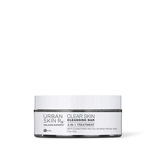 Urban Skin Rx Clear Skin Cleansing Bar | 3-in-1 Daily Cleanser, Exfoliator and Mask Removes Excess Oil and Improves Blemishes, Formulated with Salicylic Acid, Eucalyptus and Sulfur | 2.0 Oz