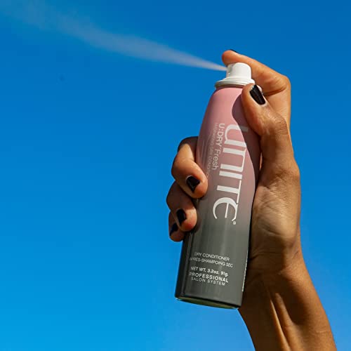 UNITE Hair ? U:DRY Fresh ? Waterless Dry Conditioner Spray to Restore Moisture, Soften & Smooth Between Washes ? UV & Thermal Protection ? 3.2 Oz