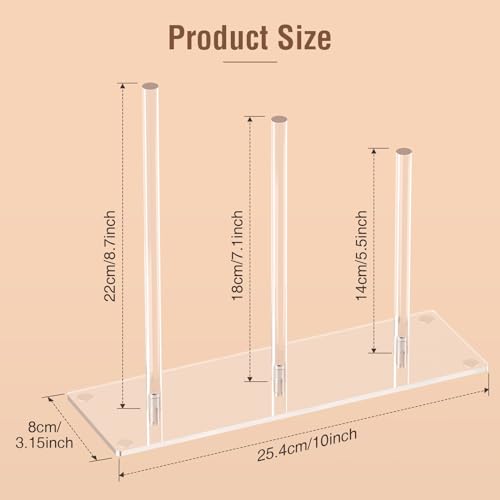 Suneerplay Acrylic 3-Tier Scrunchie Holder Stand - Hair Tie Organizer
