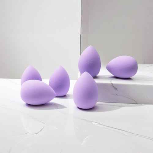 6PCS makeup Sponge Set Latex Free and High-definition Set of makeup Wonder blender For Powder Cream and Liquid, Super Soft Wonder Beauty Cosmetic Dry & Wet Multi-Use