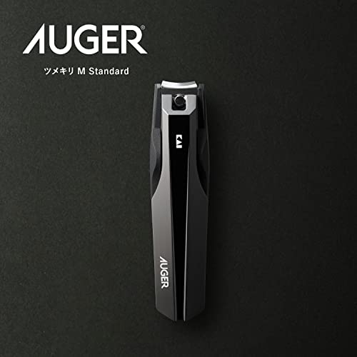 Kai AUGER Tsumekiri M Standard AUGER Nail Clippers M Stainless Steel Men's Hands and Feet, 1ËÁ (x 1), Black