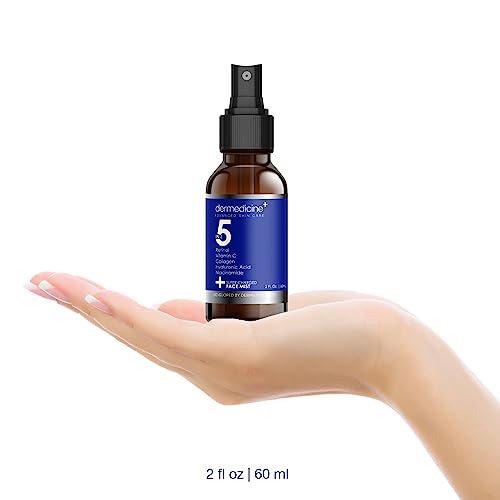 5 in 1 Super Charged Anti-Aging Face Mist w/Retinol, Vitamin C, Collagen, Hyaluronic Acid & Niacinamide | Hydrates, Refreshes & Brightens for a More Glowing Complexion | 2 fl oz, 60 ml