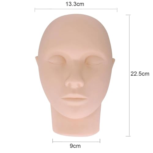 Professional 23cm Mannequin Head for Eyelash & Makeup Training