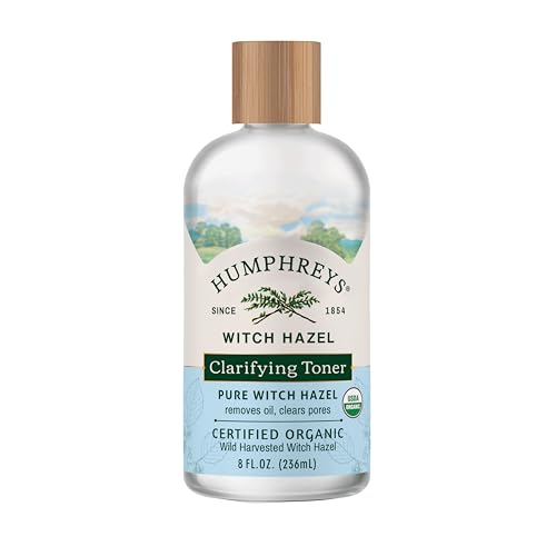 Humphreys Witch Hazel Clarifying Toner | USDA Organic | 8 Fl Oz