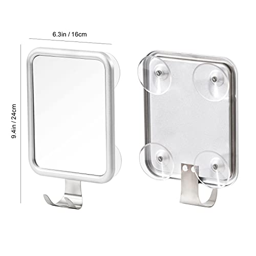 Fogless Shower Mirror with Razor Holder & 4 Suction Cups