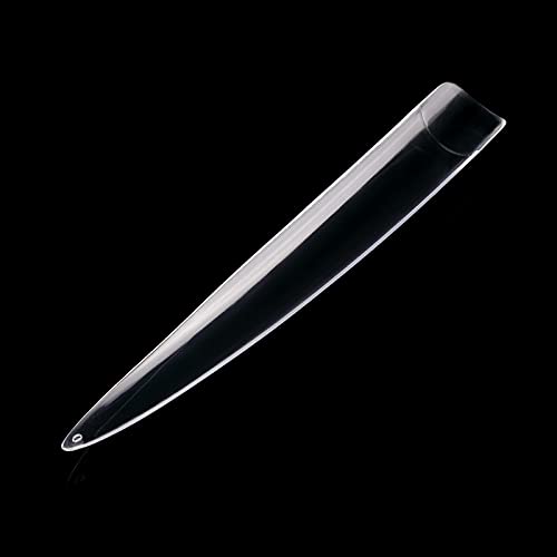 AddFavor 4XL Coffin Nail Tips Extra Long Clear Ballerina Full Cover False Fake Nails Artificial Nail Tips for Professional Acrylic Nails Salon and Home Manicure 120pcs Tips, 12 Sizes-7cm Length