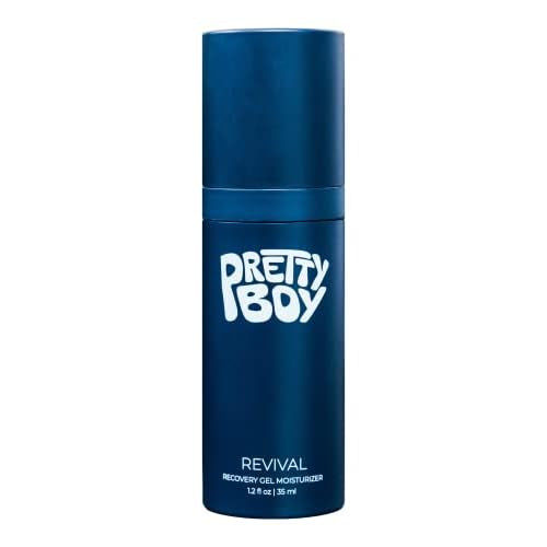 Prettyboy Face Revival Gel Moisturizer For Men - Hydrating Cream That Refreshes Dry Skin, Irritation, & Redness - Supports Anti Aging & Anti Wrinkle - Fragrance Free - 1 Count