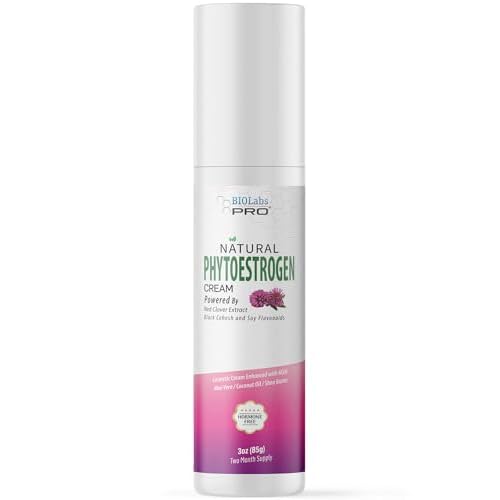 BIOLABS PRO Phytoestrogen Cream - Natural Plant Based Support, Hormone-Free Formula - Red Clover Extract, Black Cohosh & Soy Flavonoids - Two Month Supply - 3oz
