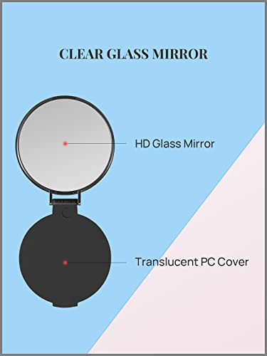 MOMIRA Compact Mirror 3-Pack - Black Small Purse Mirrors 2.4 Inch Variation of THIS listing