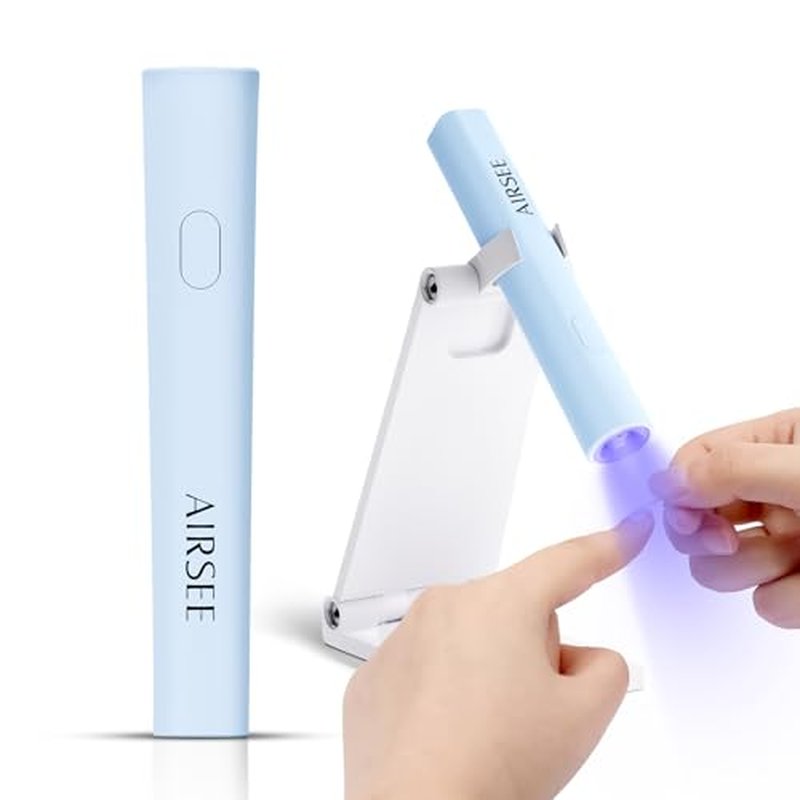 AIRSEE Mini UV Nail Lamp Rechargeable with Stand