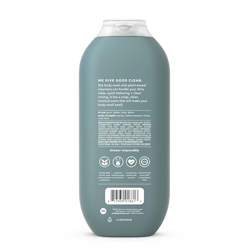 Method Men Body Wash, Sea + Surf, Paraben and Phthalate Free, 18 FL Oz (Pack of 3),Softening