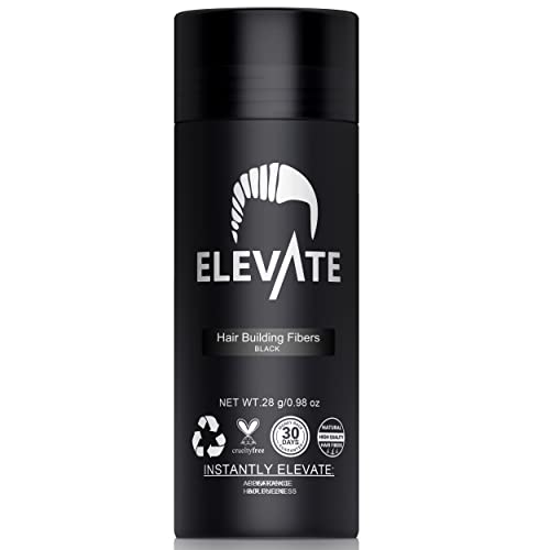 Elevate Black Hair Fibers - Instant Hair Thickener & Concealer 28g