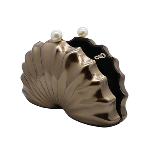 Women's Shell Clutch Handbag – Marble Acrylic Evening Bag