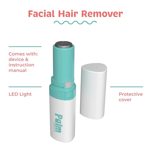 Facial Hair Remover for Women - Portable Lipstick Design with LED Light