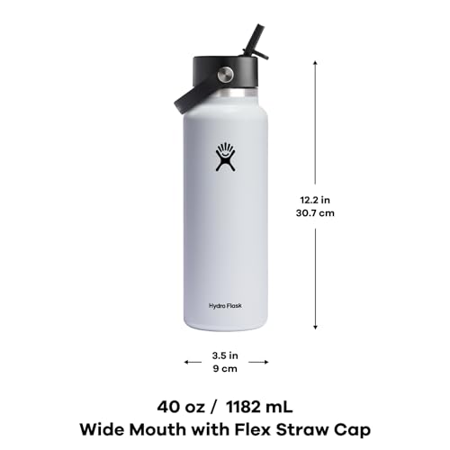 Hydro Flask 40 Oz Wide Mouth Flex Straw Cap Fossil