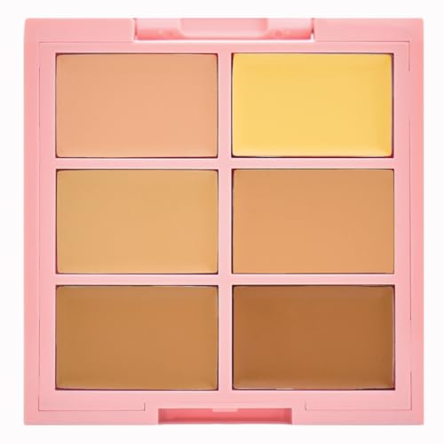 KimChiChic Beauty Undercover Hoe Corrector Palette - Full Coverage Concealer, Creamy, Long Wearing, Hides Dark Circles & Blemishes Cruelty Free, Medium 0.25 oz