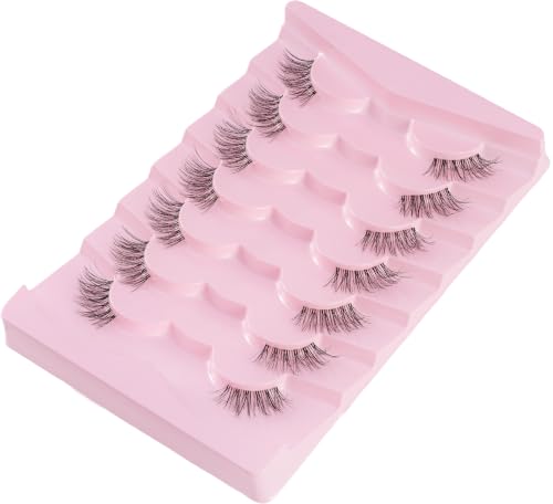 Vegan Faux Mink Half Lashes 7 Pairs – Wispy 3D Reusable