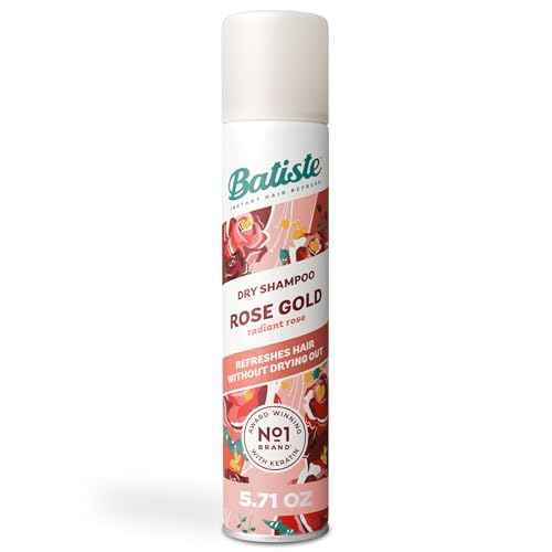 Batiste Dry Shampoo, Rose Gold, Refresh Hair and Absorb Oil Between Washes, Waterless Shampoo for Added Hair Texture and Body, 5.71 oz Dry Shampoo Bottle