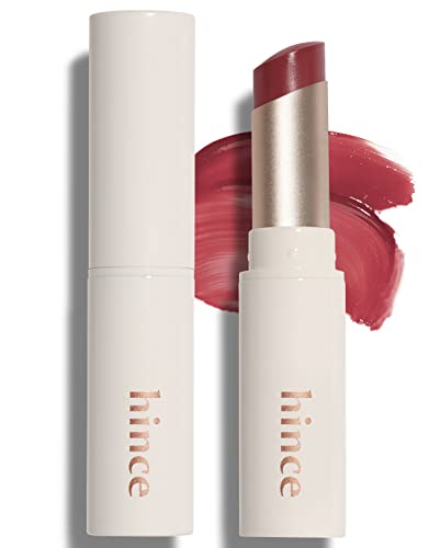 HINCE Mood Enhancer Lip Glow, Moisturizing Lip Balm with Shea Butter & Sweet Almond, Non-Sticky and Long-lasting Tinted Lip Tint with Buttery Balm Texture for Neutral Color 0.2oz. (1, DEAR ROSE, 02)