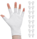 Fingerless Cotton Eczema Gloves for Dry Hands & Overnight Care - 4 Pairs