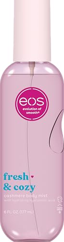 eos Fresh & Cozy Body & Hair Mist with Hyaluronic Acid & Glycerin - Moisturizing Vegan Body Spray for Women, 6 fl oz