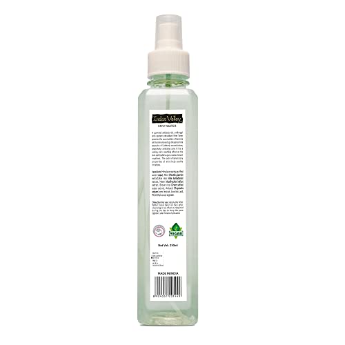 INDUS VALLEY Organic Mint Fresh Pore Tightening Skin Toner - (250ml), Natural Ingredients for Acne and Pore-Reducing, Gently Exfoliates, Deep Cleans, Brightens and Balances Skin for a Healthy Glow
