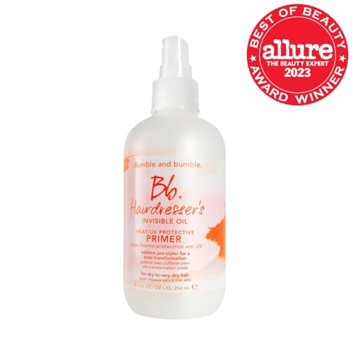 Bumble and bumble. Hairdresser's Invisible Oil Heat/UV Protection Leave-In Conditioner Hair Primer | Hydrating, Anti Frizz, Color Safe | Straight, Coily | With Argan Oil + Coconut Oil