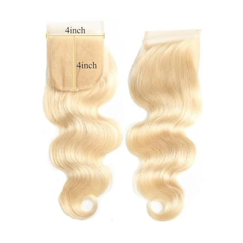 613 Blonde 4x4 HD Lace Closure - 24 Inch Body Wave Human Hair