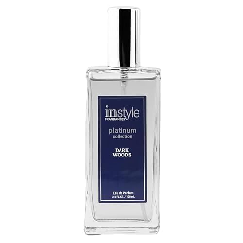Instyle Fragrances Platinum Collection Dark Woods, Premium Unisex Eau de Parfum, CLEAN, Vegan, Paraben-Free, Never Tested on Animals, 3.4 Fluid Ounces