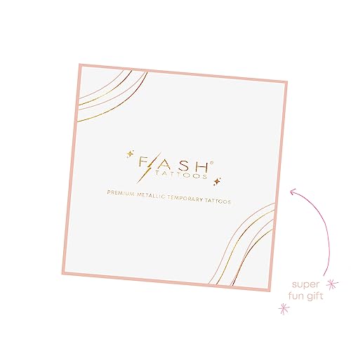 STARRY ARC set of 10 premium metallic gold temporary face Flash Tattoos - Stars | Eye shimmer | Face glitter