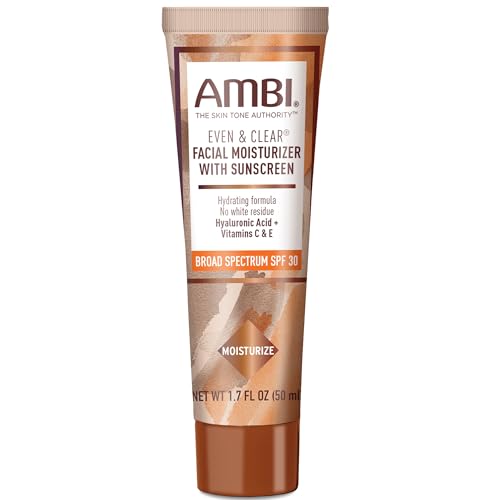 Ambi Even & Clear Facial Moisturizer with Sunscreen SPF 30, 1.7 Ounce