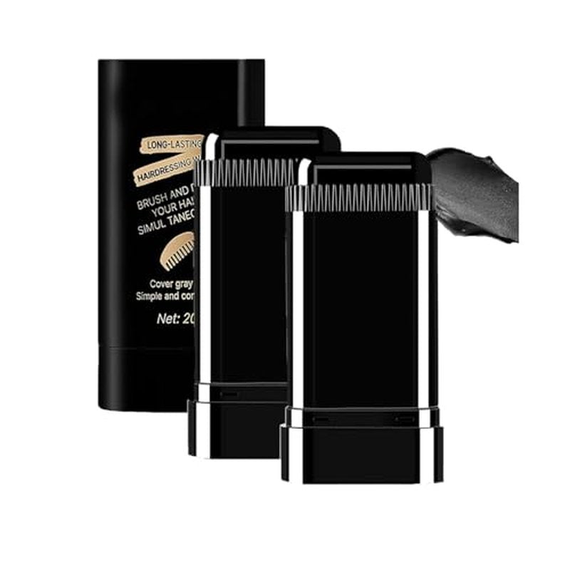 2-in-1 Hair Color Stick & Comb - Waterproof Root Touch-Up (Black)